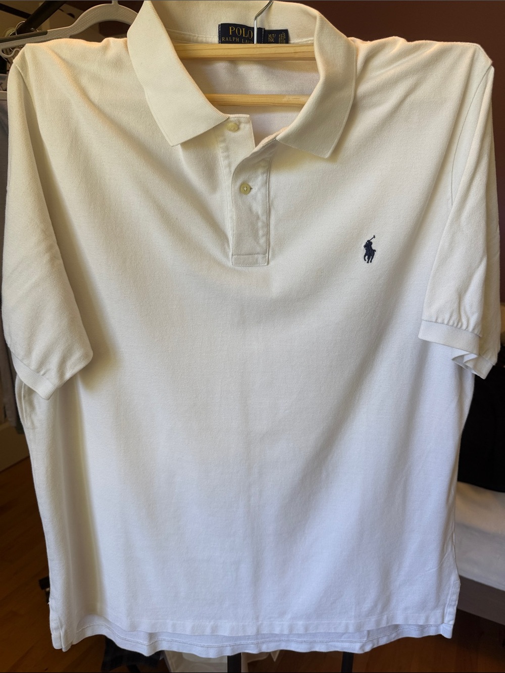 Polo by Ralph Lauren White Polo with Navy Pony Logo